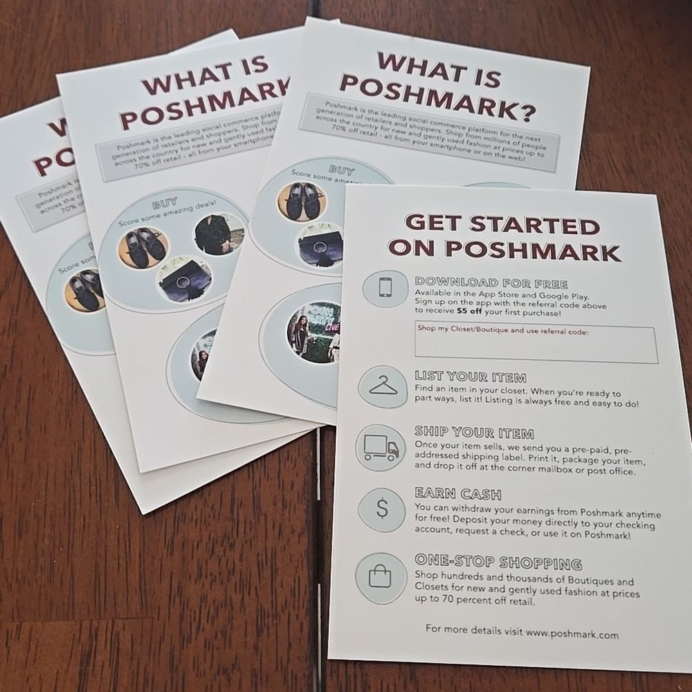 Small Business Poshmark Essentials Cards MARKETING THICK swag postcards